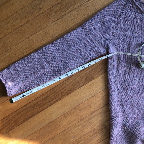 Hand knit alpaca sweater in mauve, size medium - Picture 6 of 8